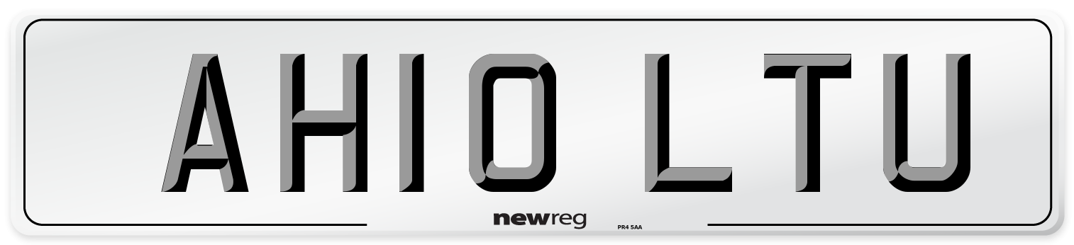 AH10 LTU Number Plate from New Reg